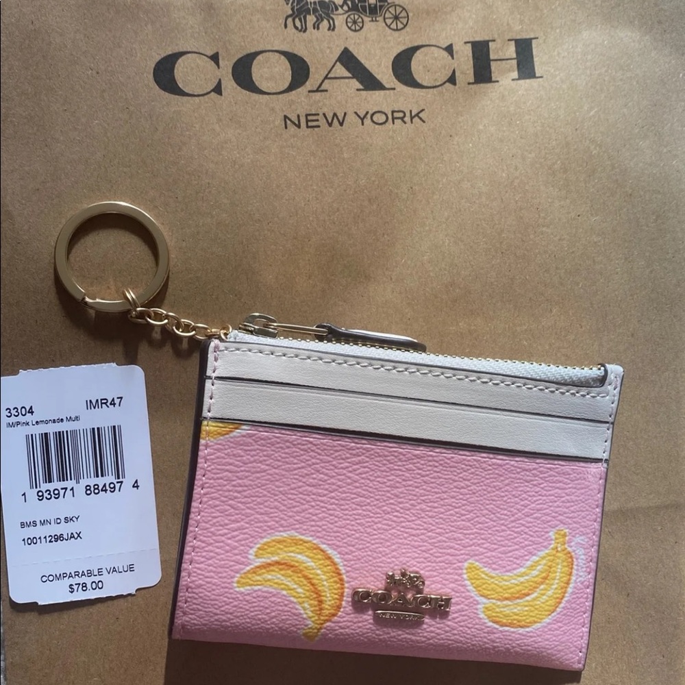 Coach Banana Keychain Wallet
